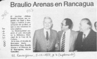 Braulio Arenas en Rancagua  [artículo].