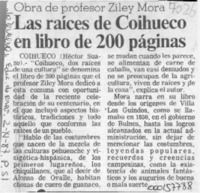 Las raíces de Coihueco en libro de 200 páginas  [artículo] Héctor Suazo.