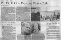 Pío IX, el otro Papa que vino a Chile