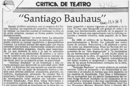 "Santiago Bauhaus 1987"  [artículo] Agustín Letelier.