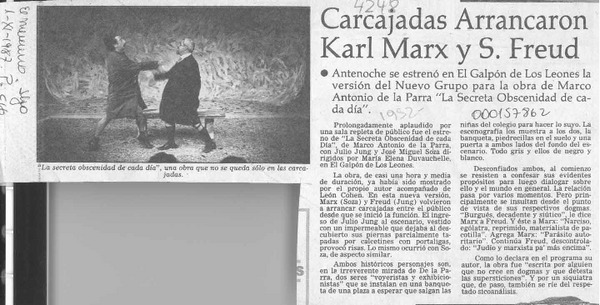 Carcajadas arrancaron Karl Marx y S. Freud  [artículo].