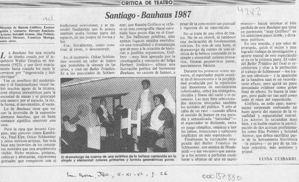 Santiago-Bauhaus 1987