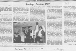 Santiago-Bauhaus 1987