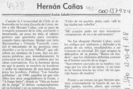 Hernán Cañas  [artículo] Andrés Sabella.