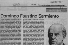 Domingo Faustino Sarmiento  [artículo] Eduardo Héctor Espinoza Viveros.