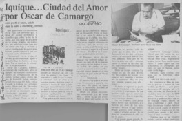 Iquique, ciudad del amor por Oscar de Camargo  [artículo].