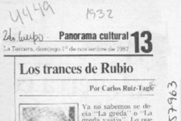 Los trances de Rubio  [artículo] Carlos Ruiz-Tagle.