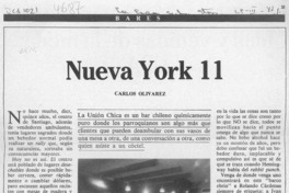 Nueva York 11  [artículo] Carlos Olivárez.