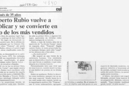 Alberto Rubio vuelve a publicar y se convierte en uno de los más vendidos  [artículo].