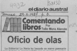 Oficio de olas  [artículo] Tulio Mora Alarcón.