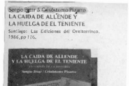 La caída de Allende y la huelga de El Teniente  [artículo] Gabriel Salazar V.