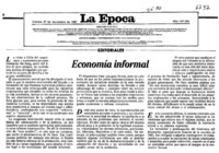 Economía informal  [artículo].