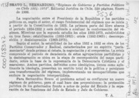 "Régimen de gobierno y partidos políticos en Chile 1924-1973"  [artículo] T. A.