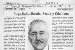 Diego Dublé Urrutia, poesía y criollismo  [artículo] Oscar Guzmán Silva.