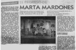 El regreso de Marta Mardones