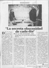 "La secreta obscenidad de cada día"  [artículo] Sergio Palacios.