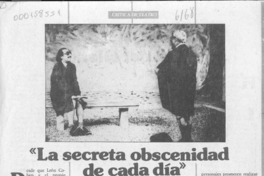 "La secreta obscenidad de cada día"  [artículo] Sergio Palacios.
