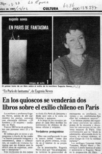 En los quioscos se venderán dos libros sobre el exilio chileno en París  [artículo].