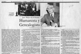 Humanista y genealogista  [artículo] Fernando de la Lastra.