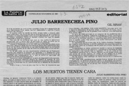 Julio Barrenechea Pino  [artículo] Gil Sinay.