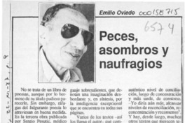 Peces, asombros y naufragios  [artículo] Emilio Oviedo.