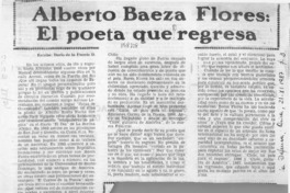 Alberto Baeza Flores, el poeta que regresa