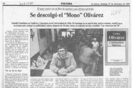 Se descolgó el "Mono" Olivárez  [artículo] Antonio Martínez.