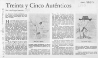 Treinta y cinco auténticos  [artículo] Luis Vargas Saavedra.