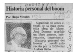 Historia personal del boom  [artículo] Hugo Montes.