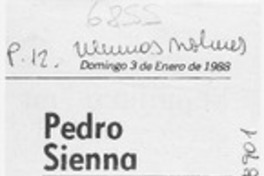 Pedro Sienna  [artículo] Mario Cánepa Guzmán.