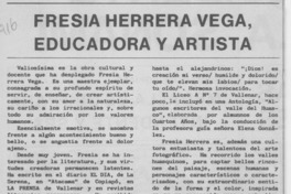 Fresia Herrera Vega, educadora y artista