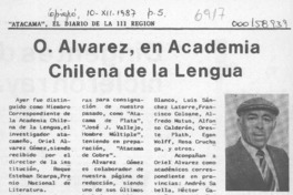 O. Alvarez, en Academia Chilena de la Lengua  [artículo].