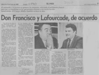 Don Francisco y Lafourcade, de acuerdo  [artículo].