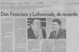 Don Francisco y Lafourcade, de acuerdo  [artículo].