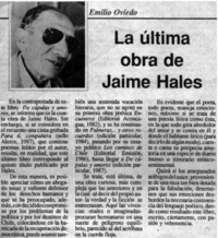 La última obra de Jaime Hales