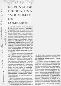 El Puñal de piedra, una "nouvelle" de colección  [artículo].