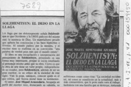 Solzhenitsyn, "El dedo en la llaga"  [artículo]