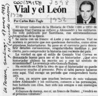 Vial y el León  [artículo] Carlos Ruiz-Tagle.