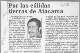 Por las cálidas tierras de Atacama  [artículo] Hugo Rolando Cortés.