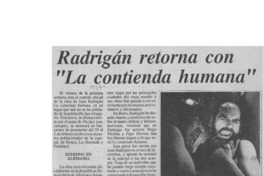 Radrigán retorna con "La contienda humana"  [artículo].