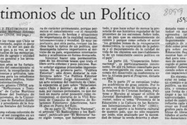 Testimonios de un político José Garrido Rojas.