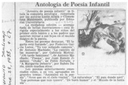 Antología de poesía infantil  [artículo].