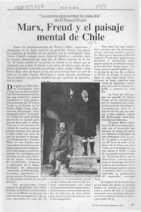 Marx, Freud y el paisaje mental de Chile  [artículo] C. D.