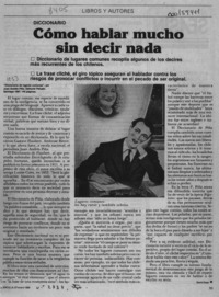 Cómo hablar mucho sin decir nada  [artículo] Darío Oses.