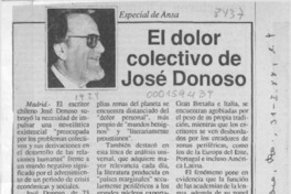 El Dolor colectivo de José Donoso  [artículo].