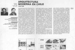 Arquitectura moderna en Chile 1930-1960  [artículo].