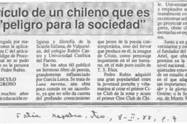 Currículo de un chileno que es un "peligro para la sociedad".