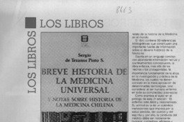 Breve historia de la medicina universal  [artículo] Samuel Middleton.