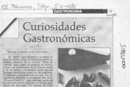 Curiosidades gastronómicas  [artículo].