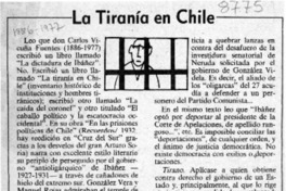 La tiranía en Chile  [artículo] Filebo.